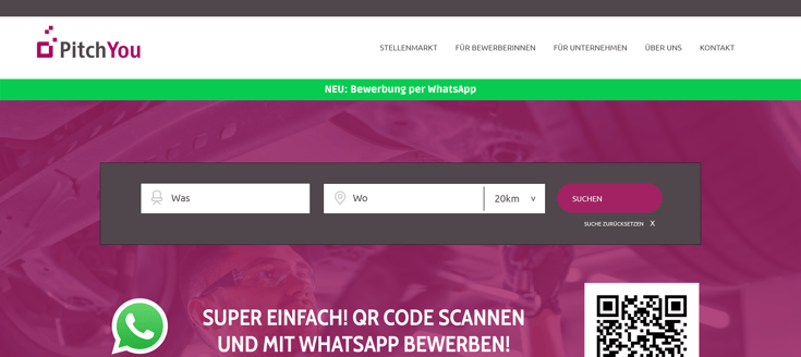Bewerben per WhatsApp mit PitchYou
