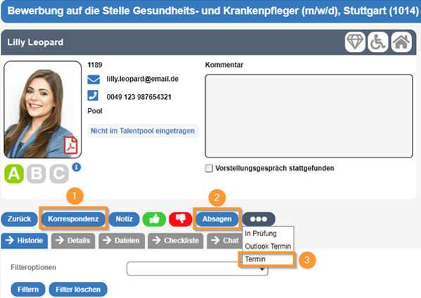 Das heroes Bewerbermanagement-System