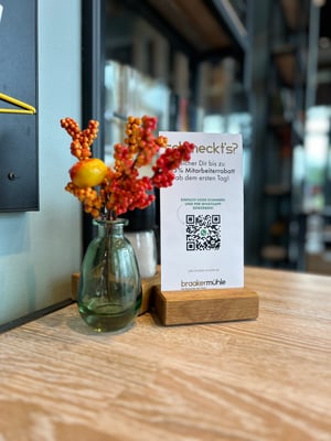 Braaker_Mühle_Best_Practice_QR Code Aufsteller